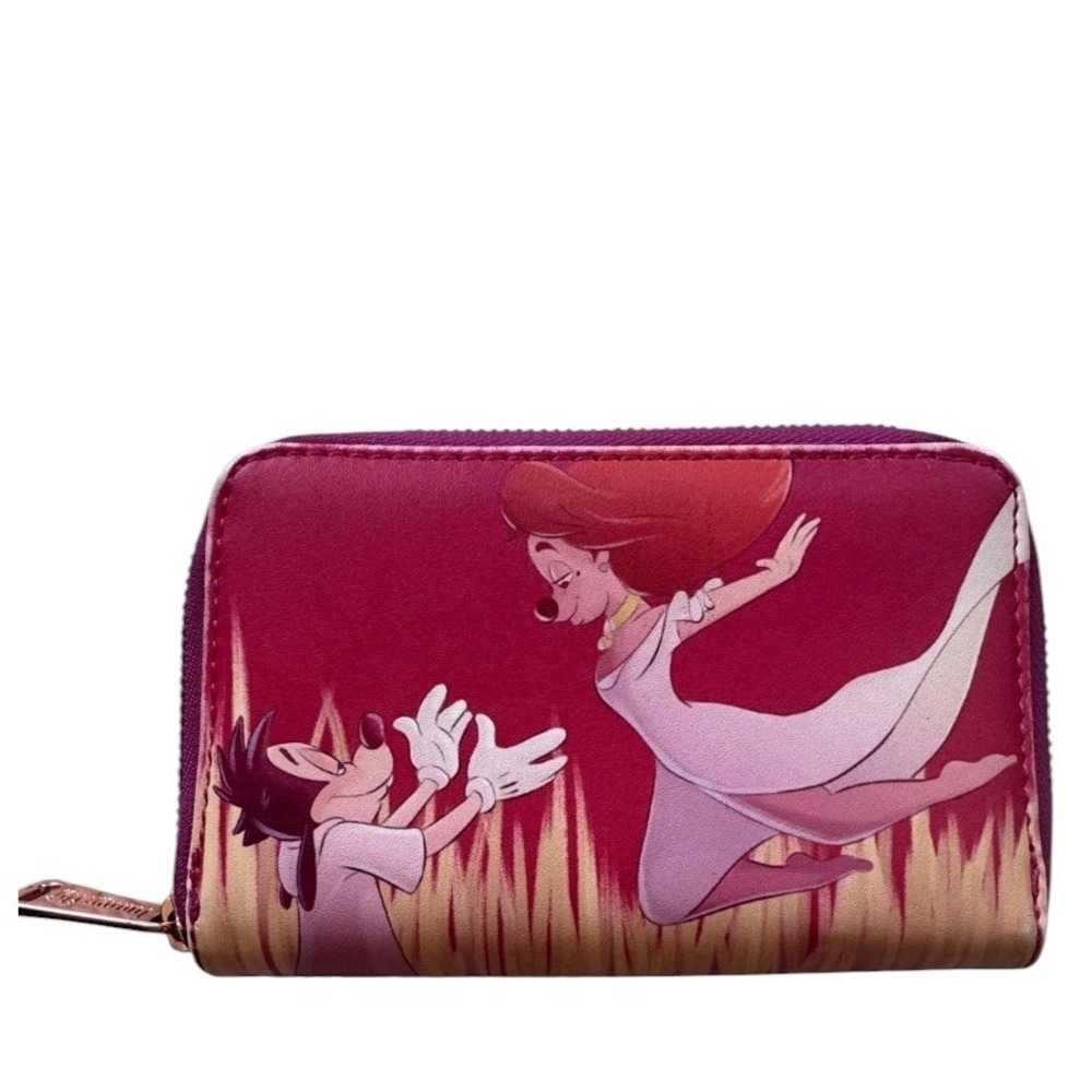 Loungefly A Goofy Movie Max Roxanne Wallet Pink Purple Faux Leather Excellent